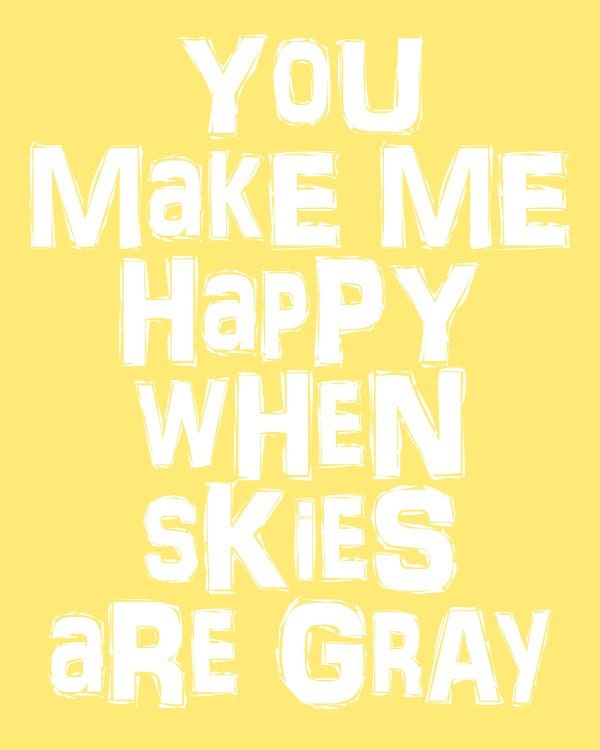 You Are My Sunshine Kids Wall Art (3 Typography Art Nursery Prints) - 8x10 Yellow Digital Print
