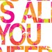 Beatles Typographic Quote: Love Is All You Need Digital Print (Pink, Green, Orange) 8x10