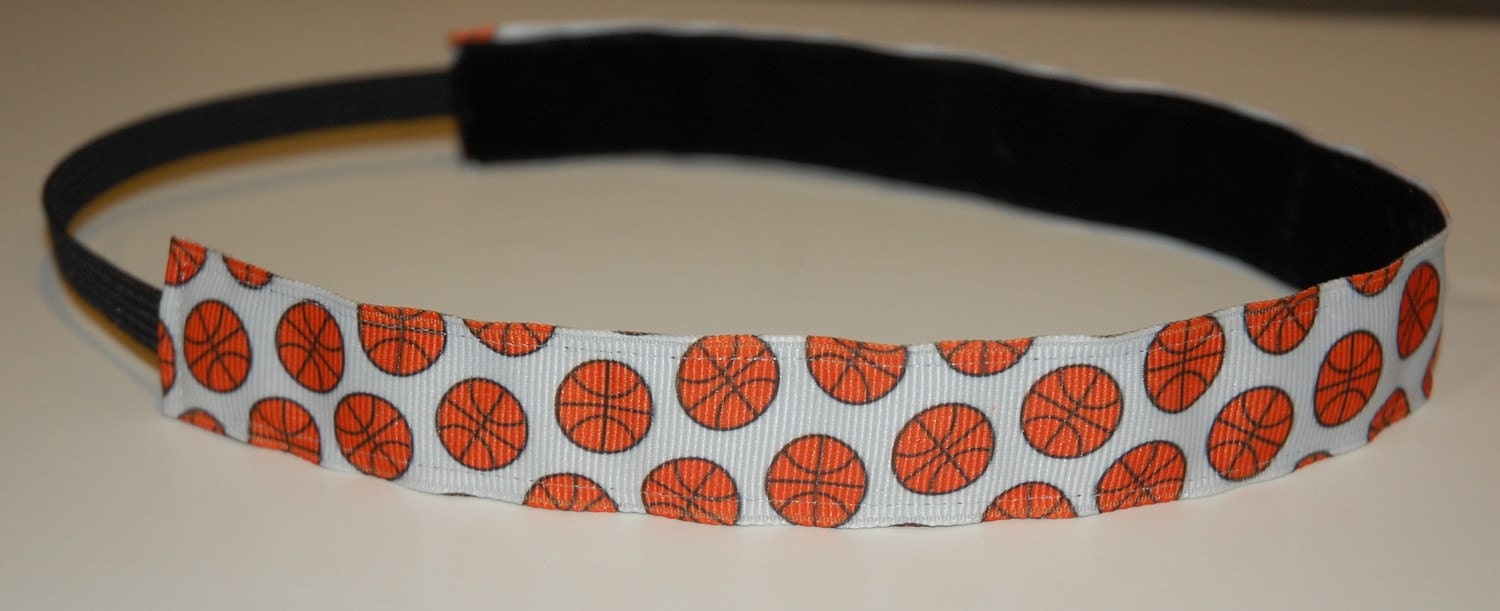 NonSlip Headband Basketball Ribbon THIN size great headband for