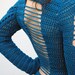 Peacock sweater - Womens Crochet Openback Sweater - Made to Order