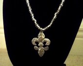 Hammered Fleur de Lis and Silver
