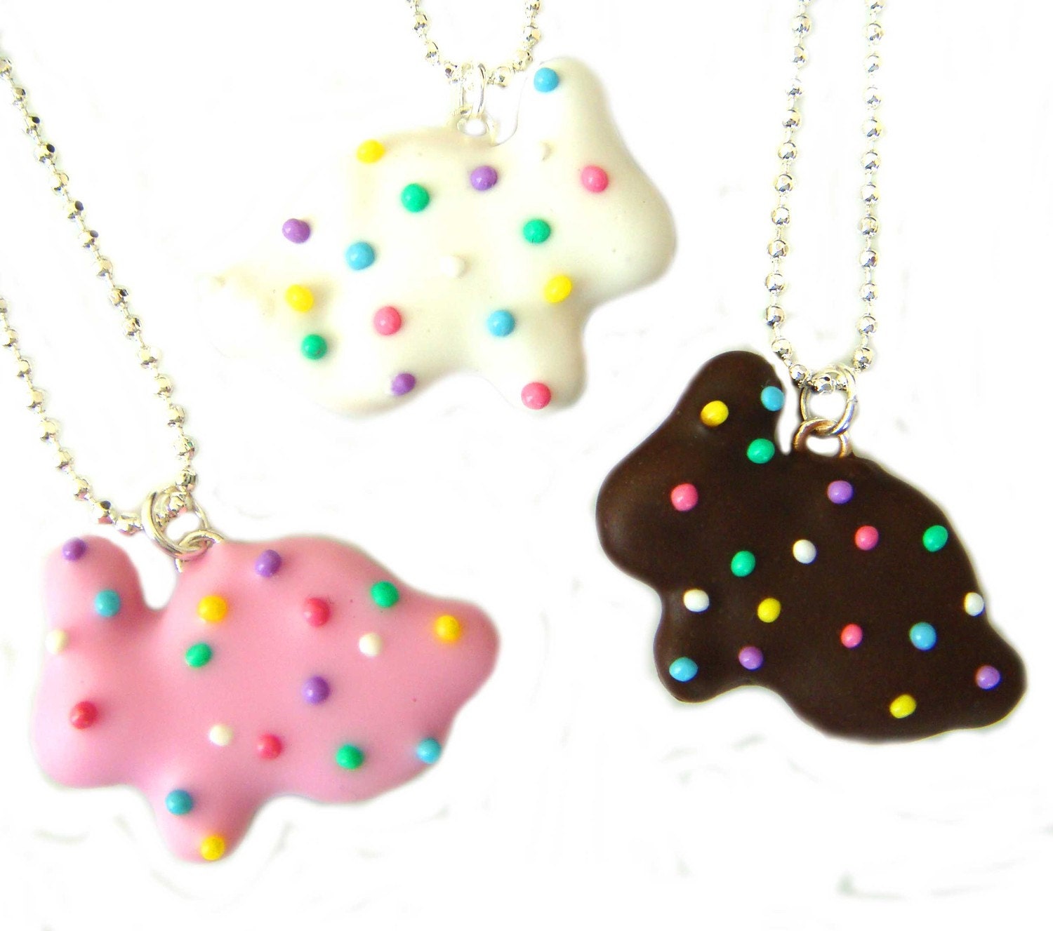 Food Jewelry- Miniature Animal Cookie Necklace Choose One