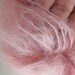 Light Pink Hand Dyed Brushed Mohair Yarn 80 yards
