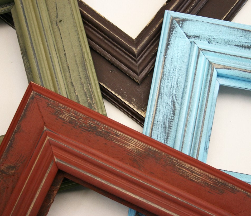 4x6 Lauren Picture Frame-Hand Painted-Distressed-Choose Your Size and Color