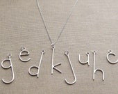 E is for Emmy, Pick Your Letter, Custom Initial Letter Necklace on Sterling Chain