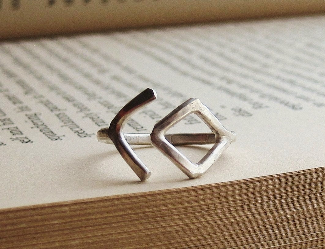 Tribal Arrow Ring - Sterling Silver - Made to Order