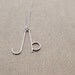 Two Letters Custom Initial Necklace on Sterling Chain, E is for Emmy
