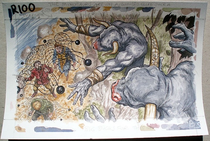 Minotaurs Take Thralls (King of Dragon Pass scene R100)