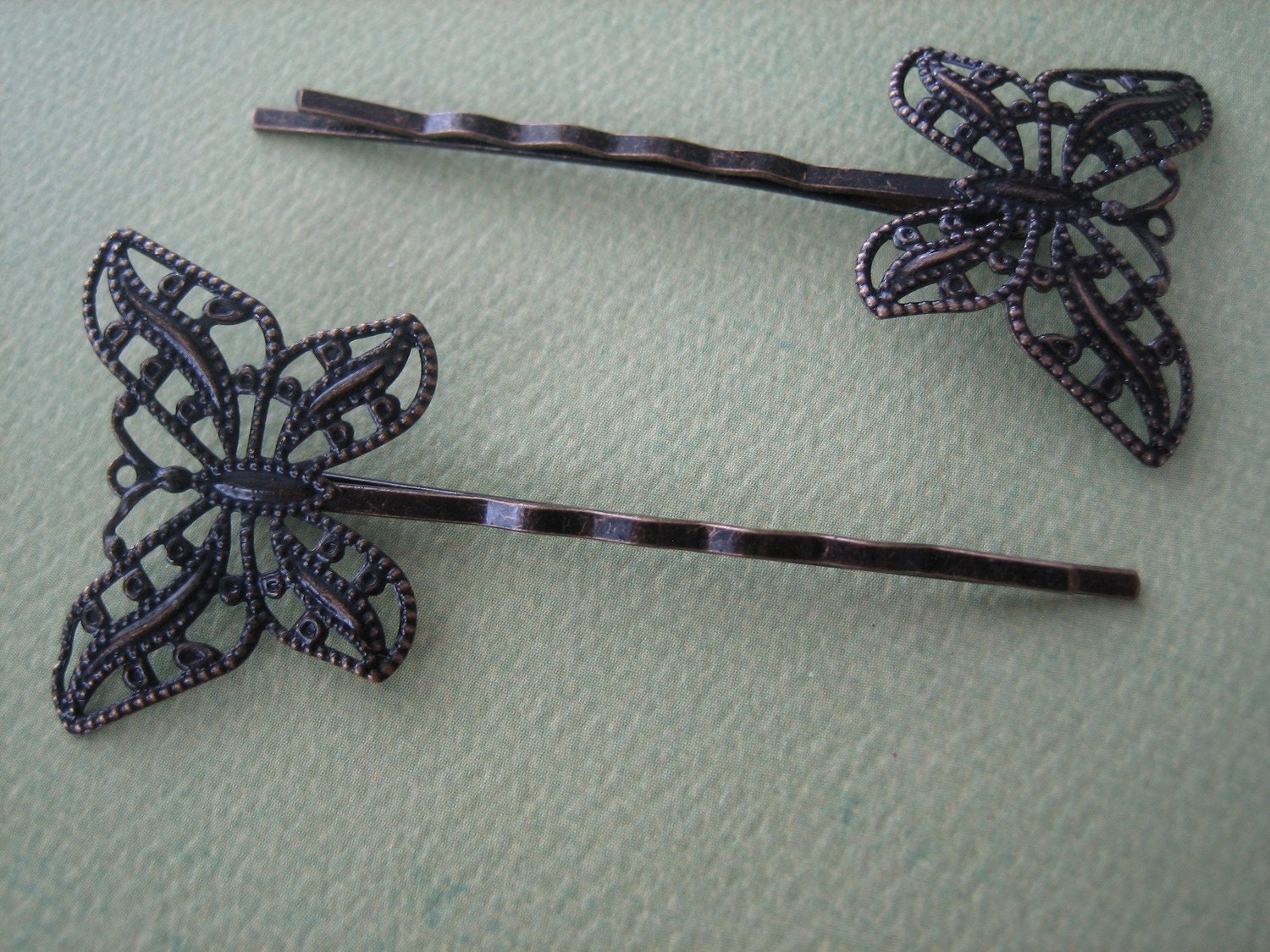 5PCS - Antique Brass Hair Pins - Butterfly Design - 55mm - Findings and DIY Accessories by ZARDENIA