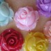 24PCS - Cabbage Rose Flower Cabochons - 15mm - Mixed Colors  - Findings by ZARDENIA
