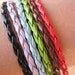 6PCS - Braided Imitation Leather Bracelet Cords - Mixed Colors - 20cm