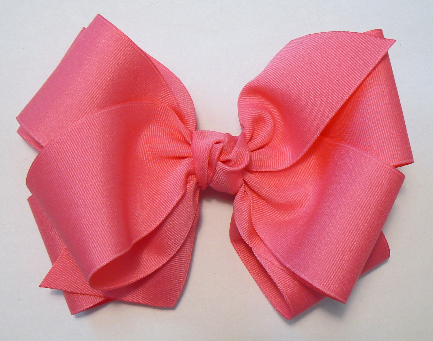 Girl's Large Stacked Hair Bow Big Childrens Kids Boutique Fashion French Hair Clip Hairbow (Choose Colors)
