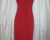 1970s Georgio Long  Red  Dress