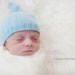 RESERVED LISTING, Baby Knot Hat in a Pale Blue, EveryDay Wear or Photo Prop, Newborn, Ready to ship
