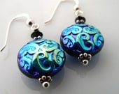 old San Francisco earrings iridescent handmade design