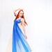 Vintage 1960s Lingerie - 60s Peignoir Set - Royal Blue and Ivory