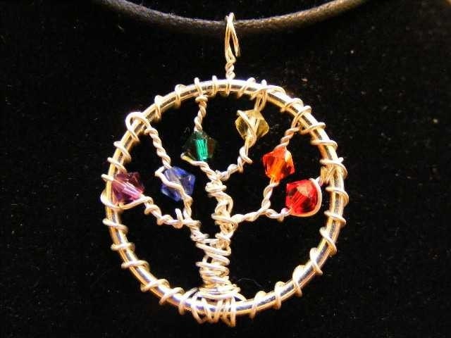 Pride Rainbow mini tree of life pendant