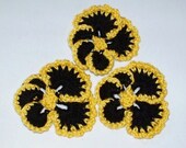 Reserved For: zahrasulemanji   Crochet Yelllow Pansy