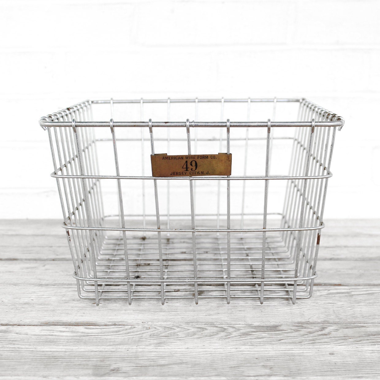 vintage industrial locker basket - reserved for philippe