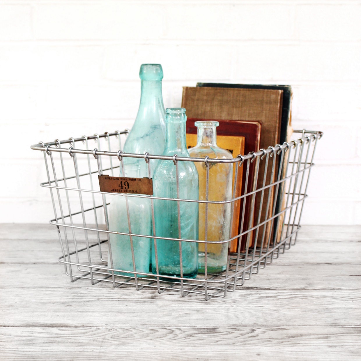 vintage industrial locker basket - reserved for philippe