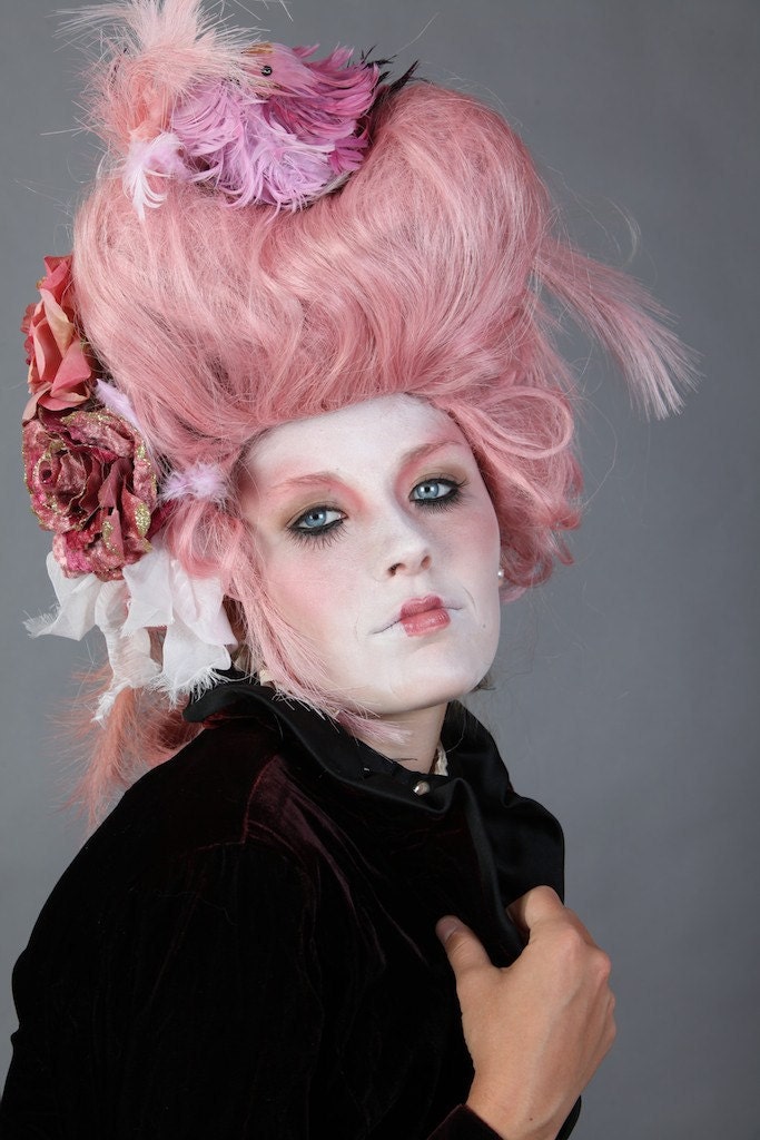 Pink Rococo Victorian style wig