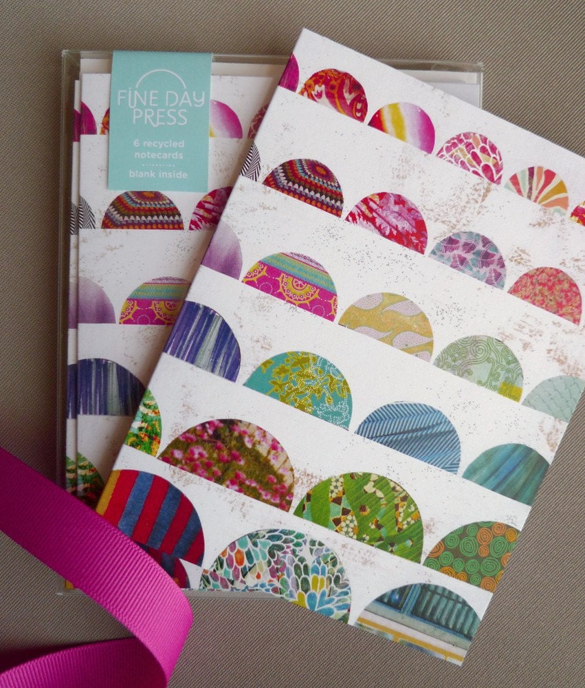 Circle Collage Card Set - Set of 6