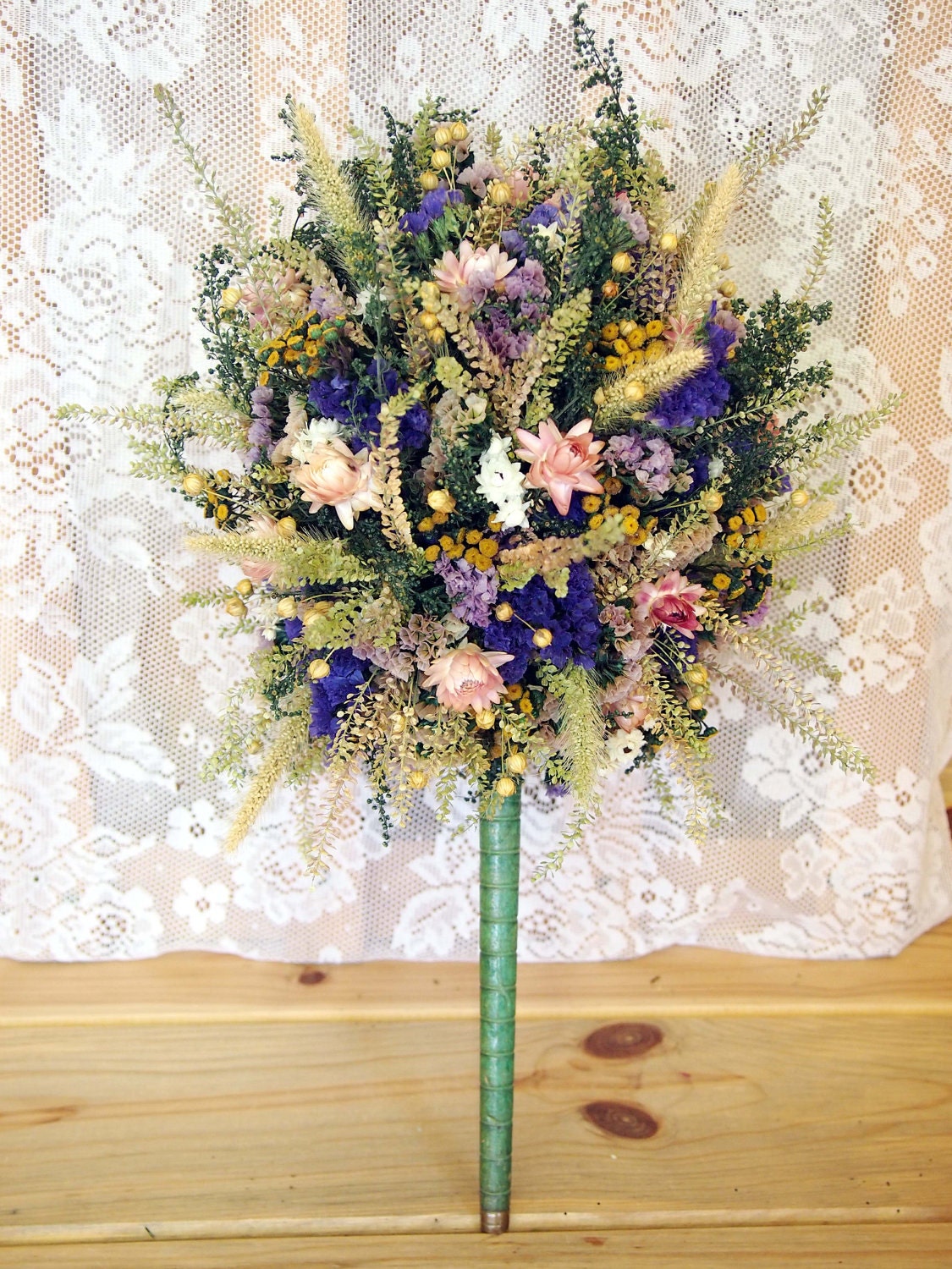 VINTAGE Bobbin Wedding Bouquet - Bridal Bouquet - Perfect for a Rustic Country Wedding