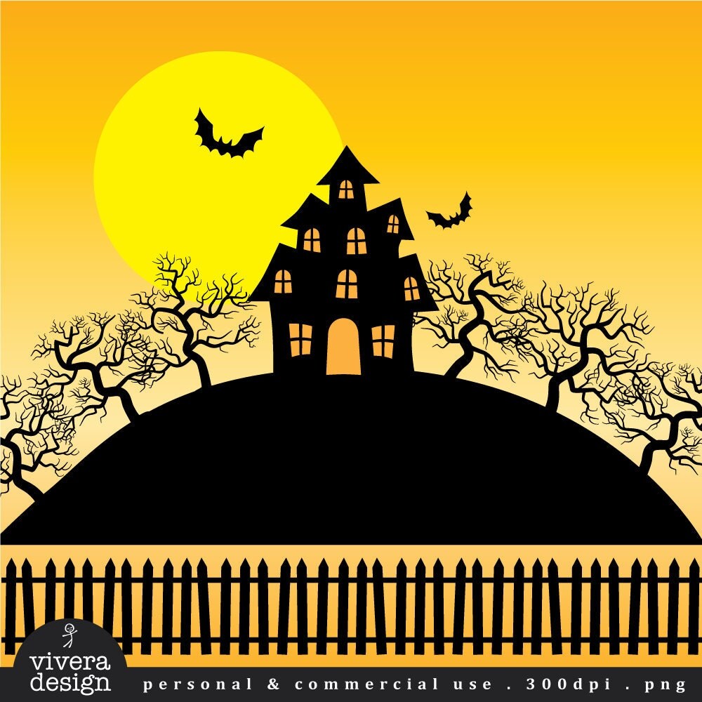 clipart haunted halloween houses - photo #34