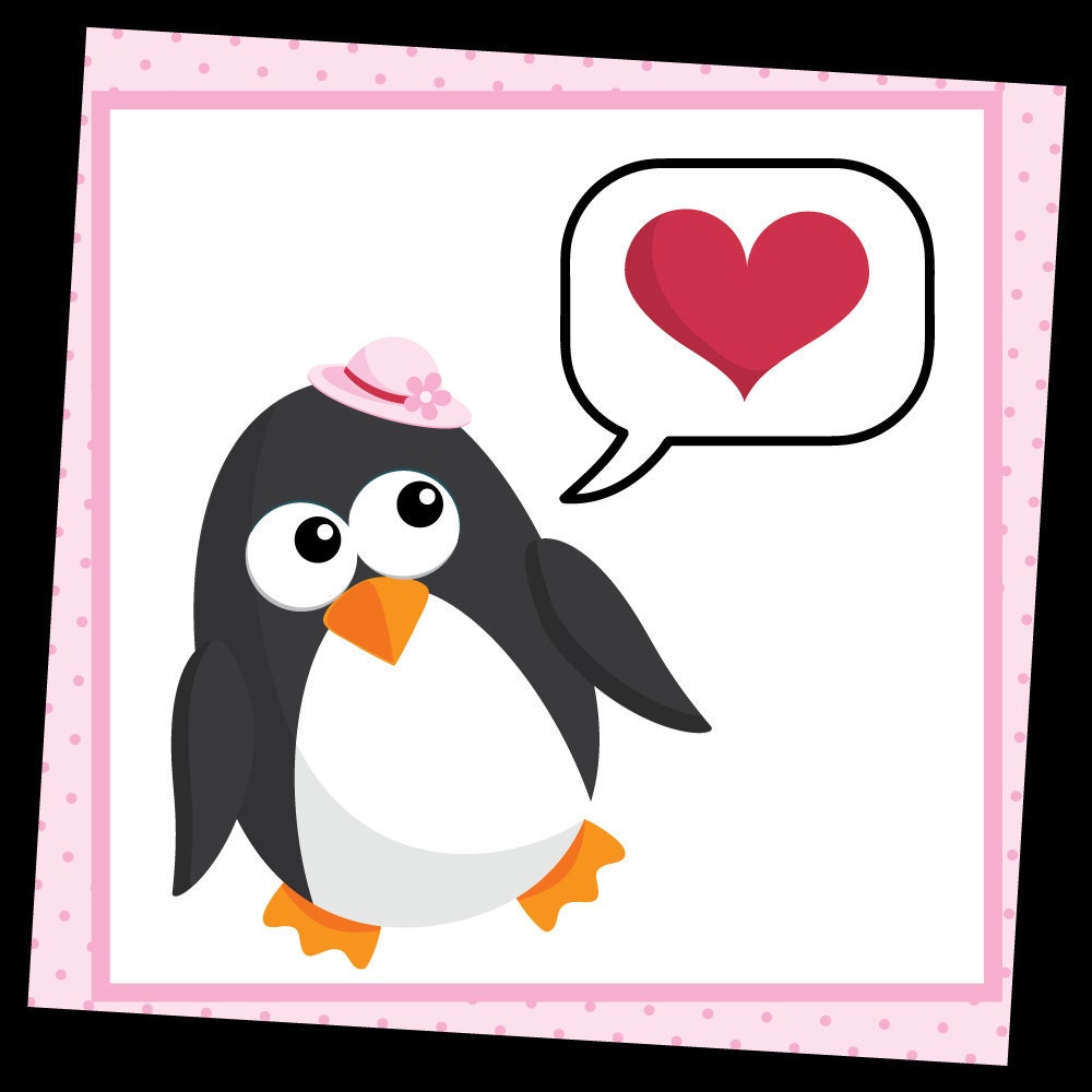 penguin valentine clipart - photo #21