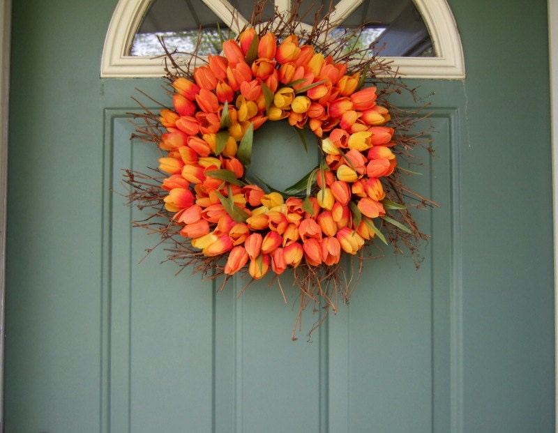 Spring Wreath - Mothers Day Wreath - Wreath for Door