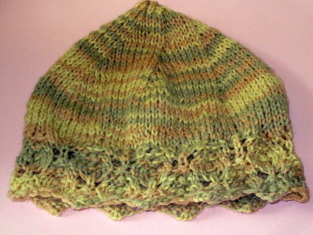 Islay Knitted Hat Pattern PDF Lacy Pattern