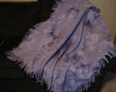 Purple Fleece Throw Blanket, "Purple Passion", Fringed Tie Dyed Throw, Sofa Throw, Children & Adults, Modern Throw, Hippie Decor