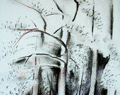 Trees - an original charcoal drawing