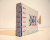 Journal Mini Blank Book Argyle, Secret Belgian Binding Balsa Wood