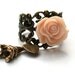 Paris Ring With A Peach Color Rose