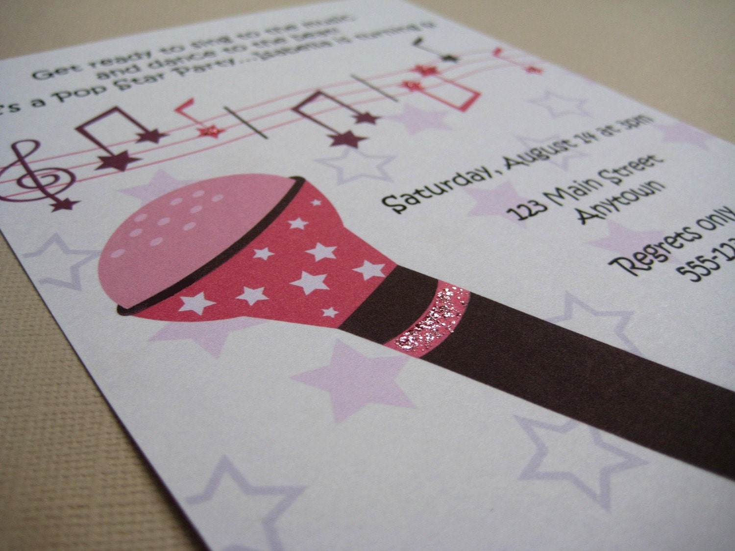 My Little Pop Star Personalized Party Invitations Il_570xn