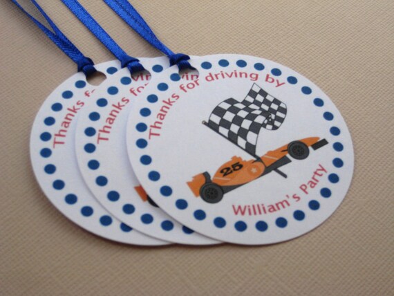 My Little Race Car Driver...Personalized Party Favor Tags Il_570xn
