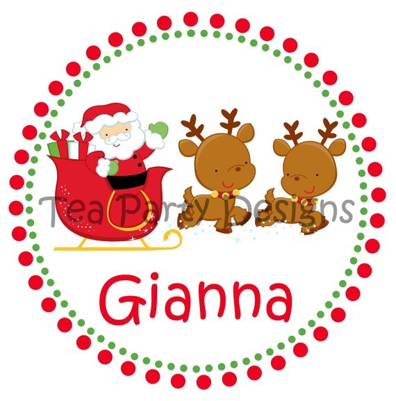 Ho Ho Ho...Personalized Christmas Santa's Sled Iron-on Shirt Transfer Il_570xn
