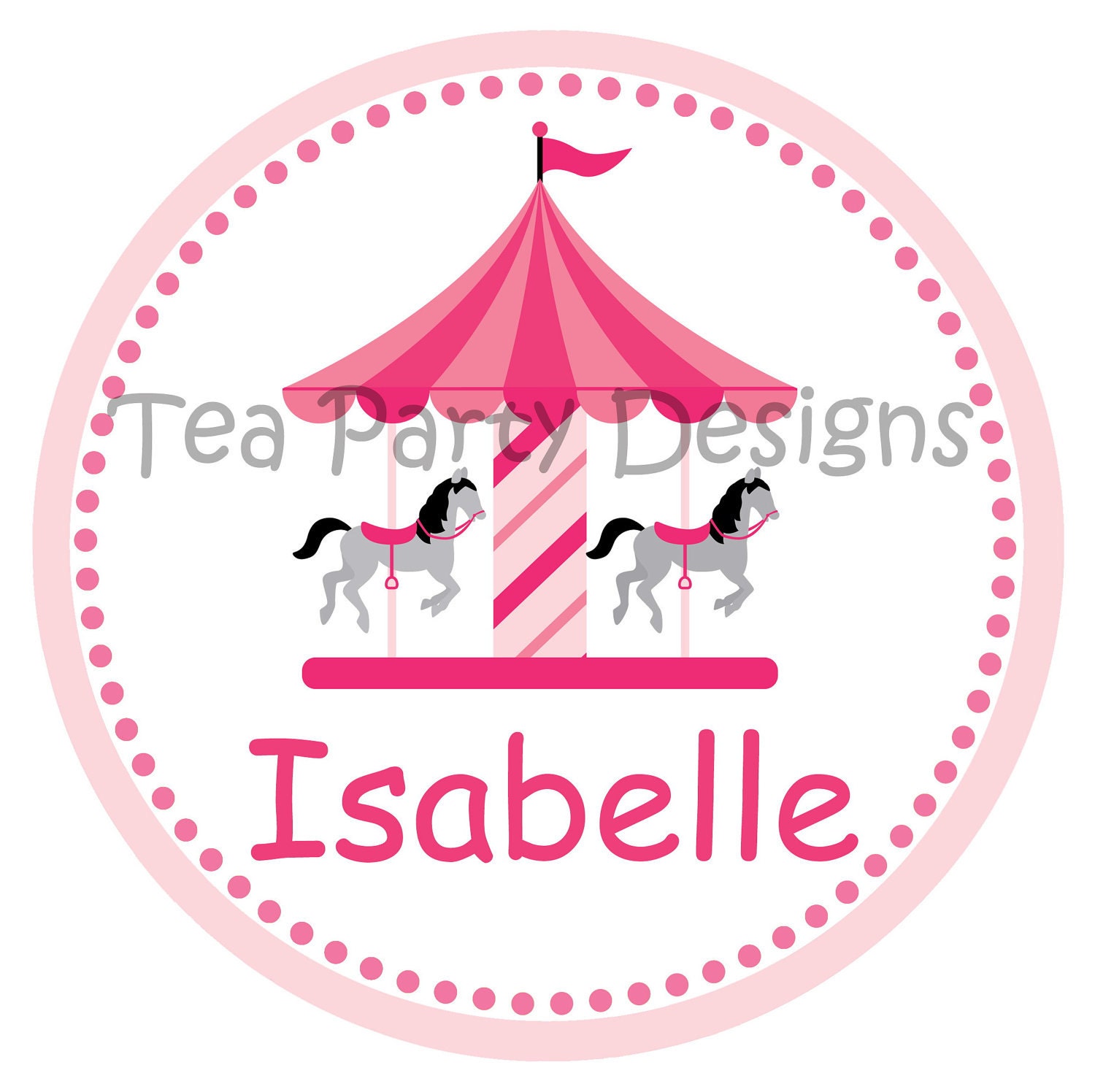 Carousel Dreams...Personalized Party Iron-on Shirt Transfer Il_570xn
