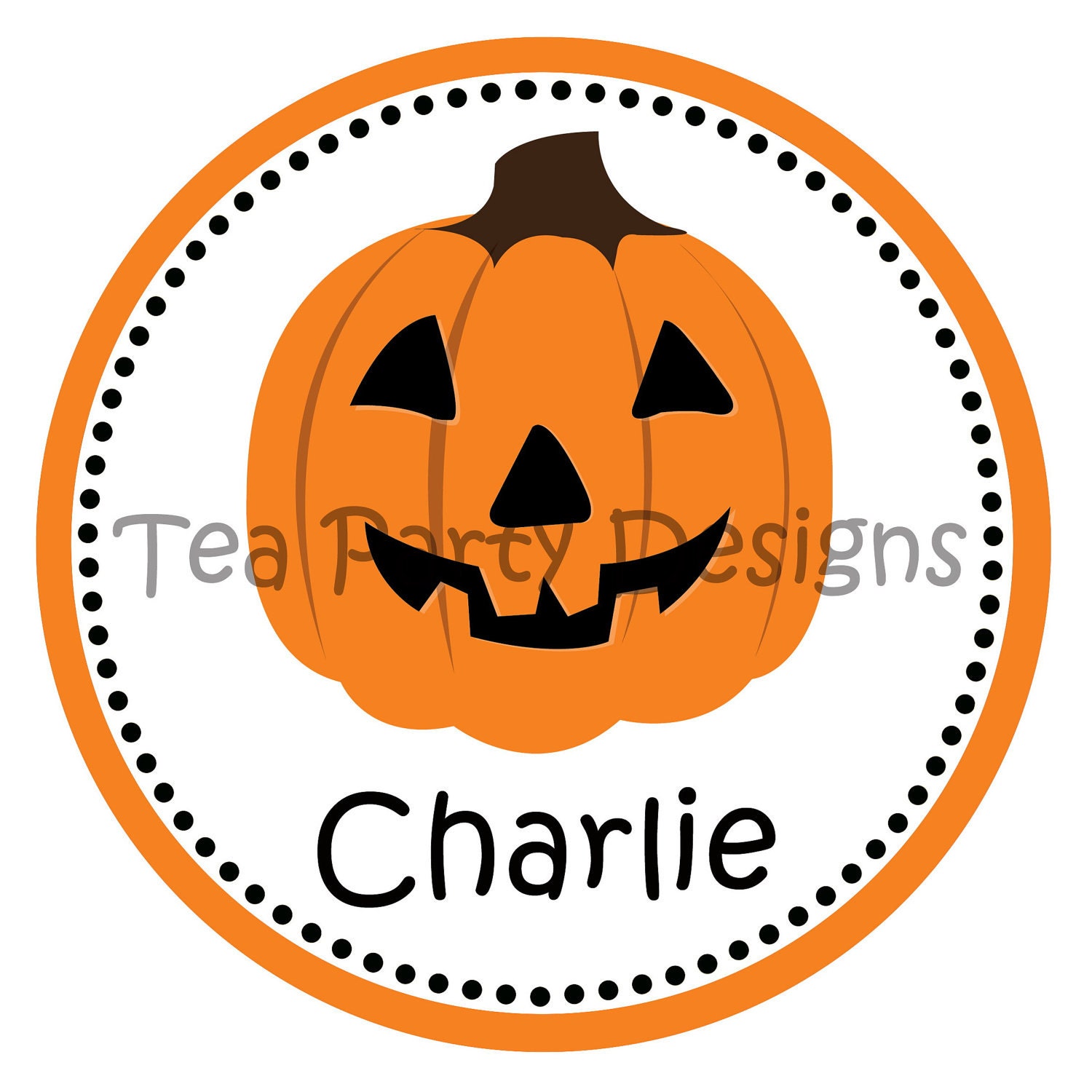 Trick or Treat...Personalized Jack-o-Lantern Halloween Iron-on Shirt Transfer Il_570xn