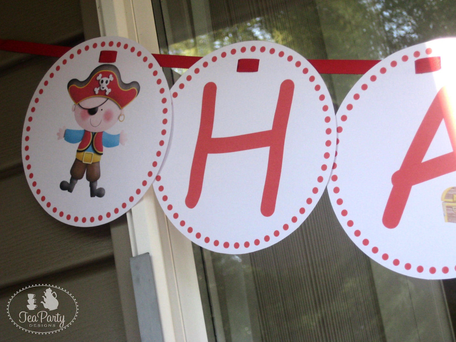 Ahoy Matey...Customized Pirate Birthday Party Banner Il_570xn