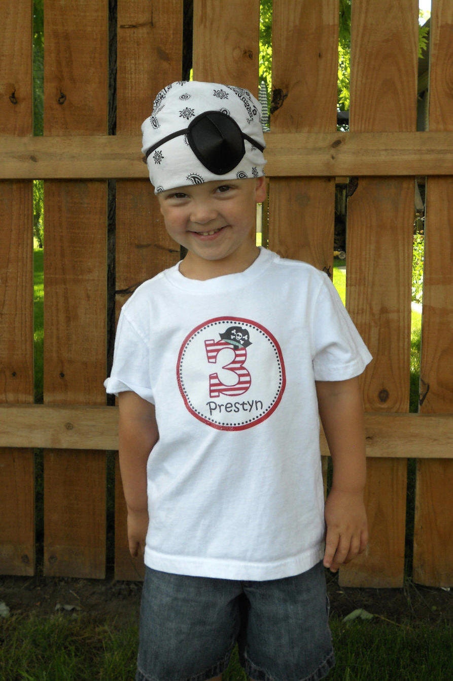Ahoy Matey...Personalized Boy Pirate Hat Party Iron-on Shirt Transfer Il_570xn