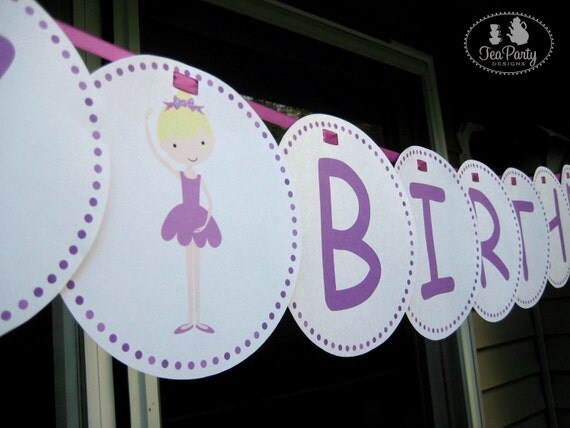 My Little Ballerina...Customized Birthday Party Banner Il_570xn