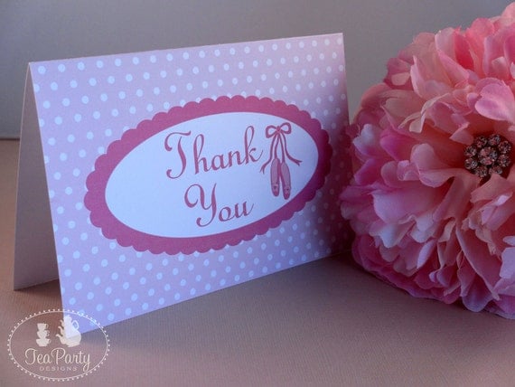 Ballerina Party Custom Thank You Notes - My Little Ballerina Collection from Tea Party Designs Il_570xn