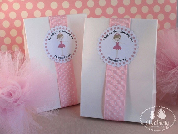 Ballerina Party Custom Favor Stickers - My Little Ballerina Collection from Tea Party Designs Il_570xn