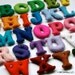 Stuffed Felt Alphabet Letter Set in a Reusable Drawstring Bag - Upper Case Fancy Set