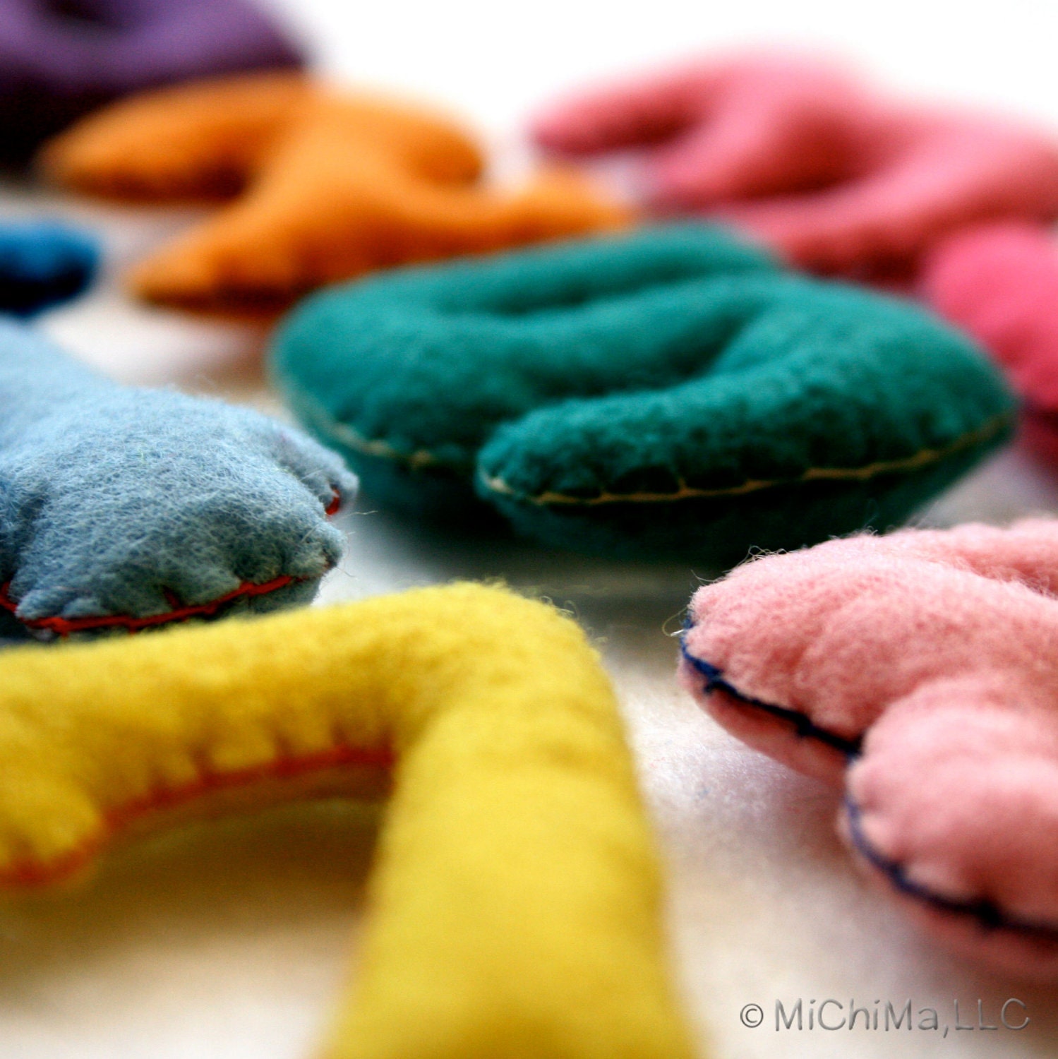 Stuffed Felt Numbers in a Reusable Drawstring Bag - Cooper Set - 1 through 10