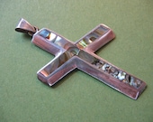 Handmade Mexican Sterling Abalone Cross