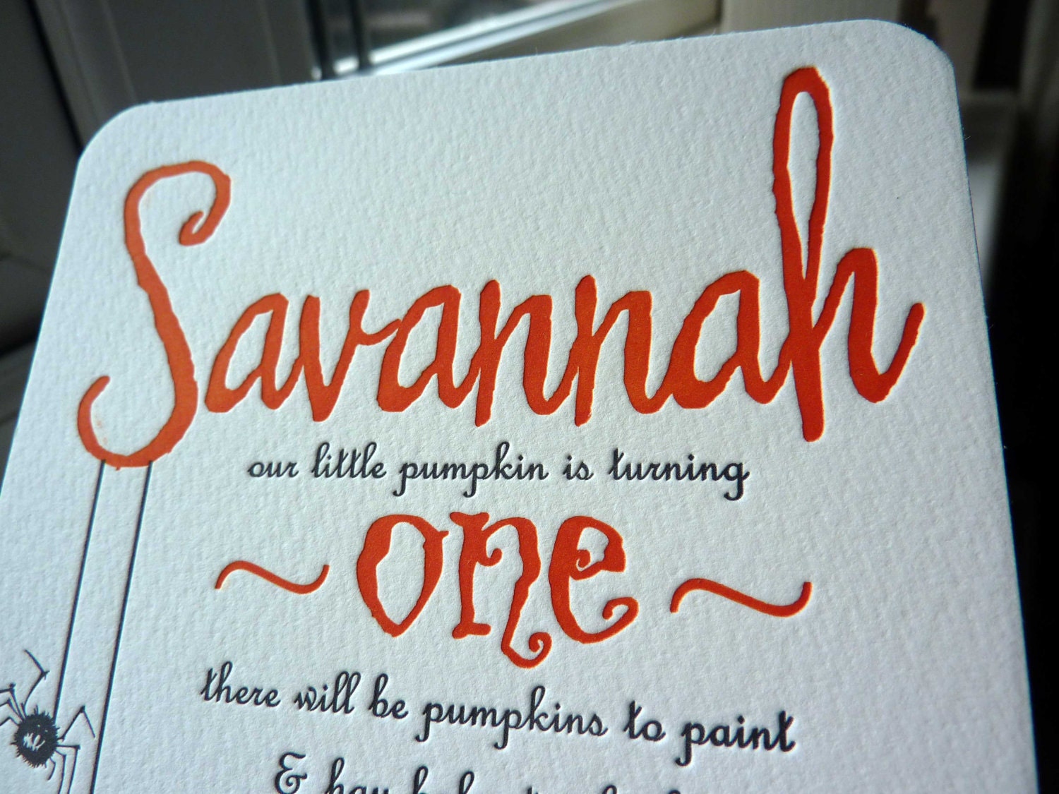 Custom Letterpress Birthday Invitation