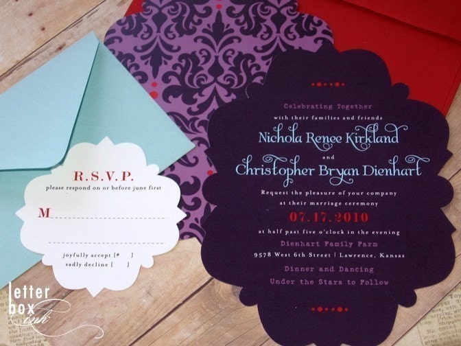 Flourish - Diecut Wedding Invitation